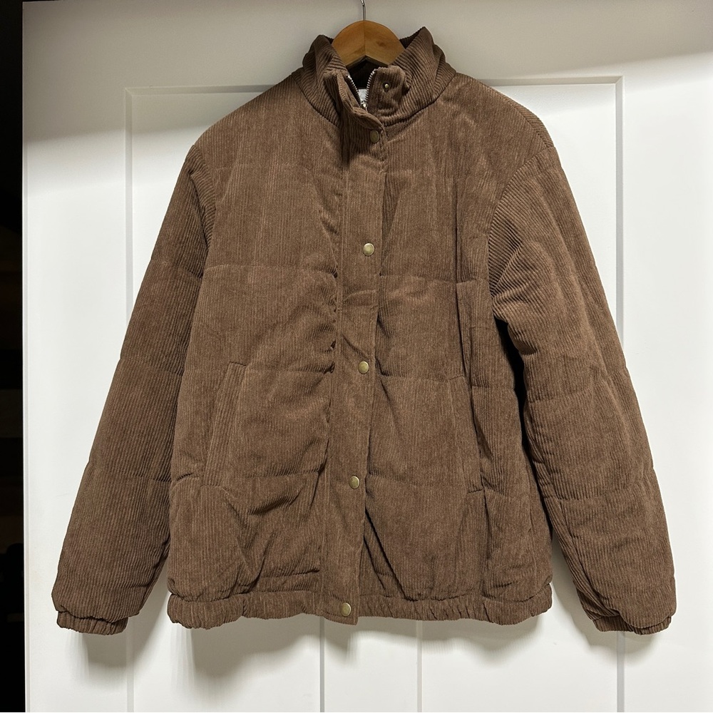 NEW Corded Puffer Jacket Size M - Picture 6 of 10